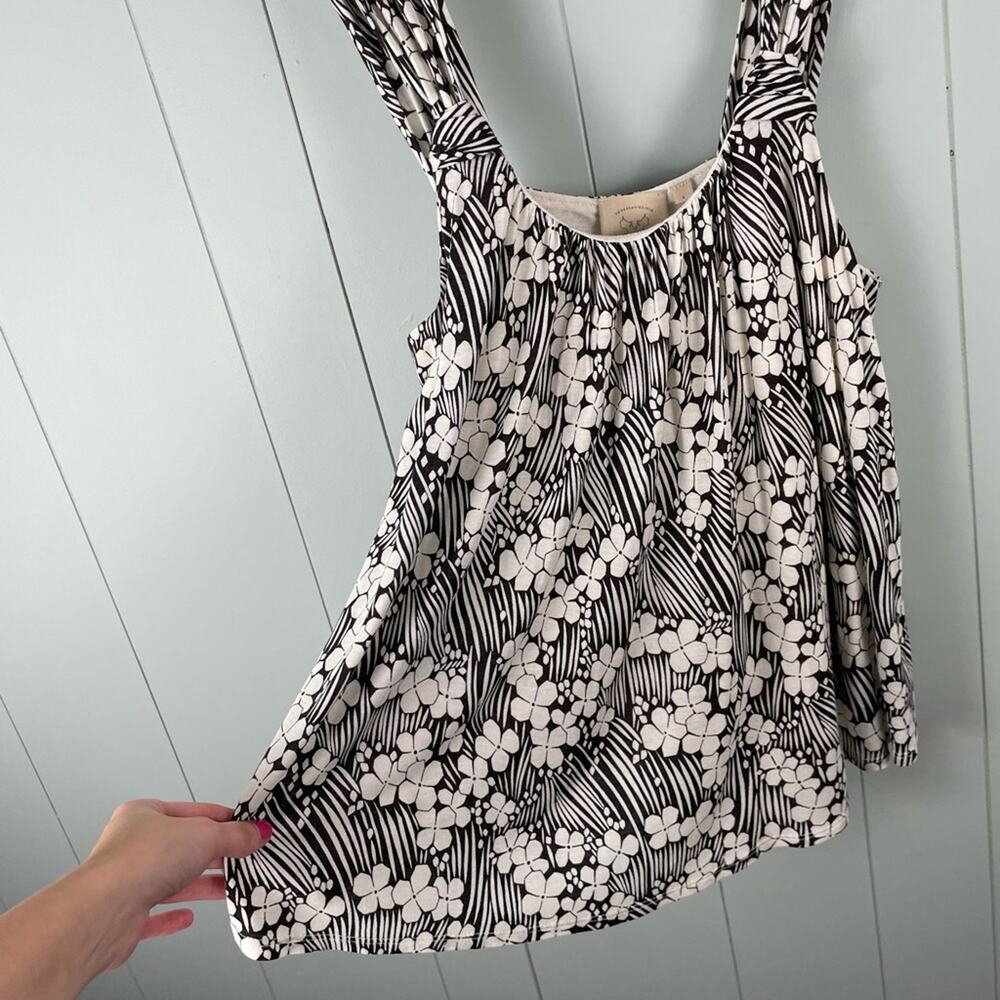 Anthropologie floral scoop neck top - Picture 4 of 8